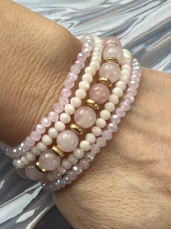 VIAMAJA Armbånd<Armbånd MICHELLE Soft Rose / Mix - 5 stk