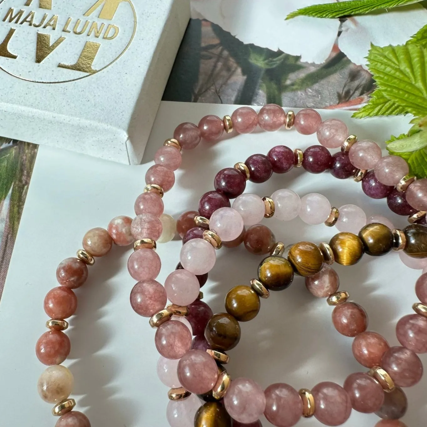 VIAMAJA Armbånd<Armbånd Mollie – Natur / Rose mix