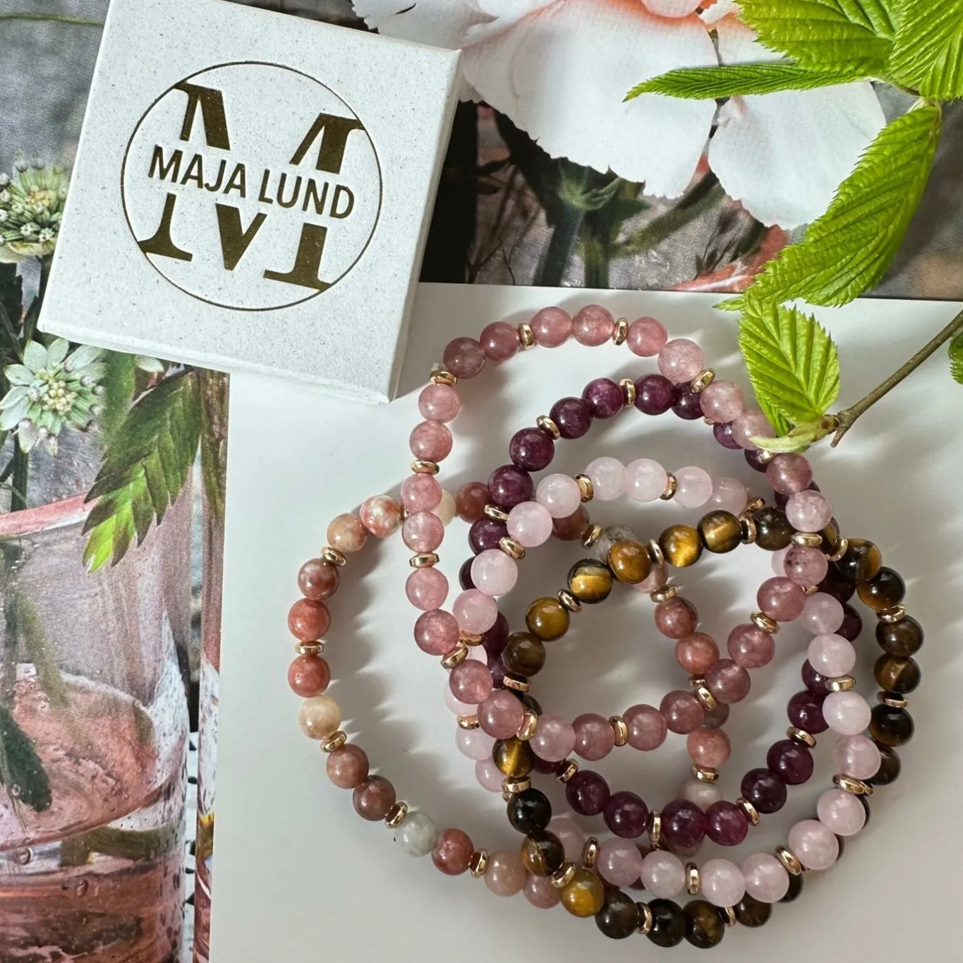 VIAMAJA Armbånd<Armbånd Mollie – Natur / Rose mix