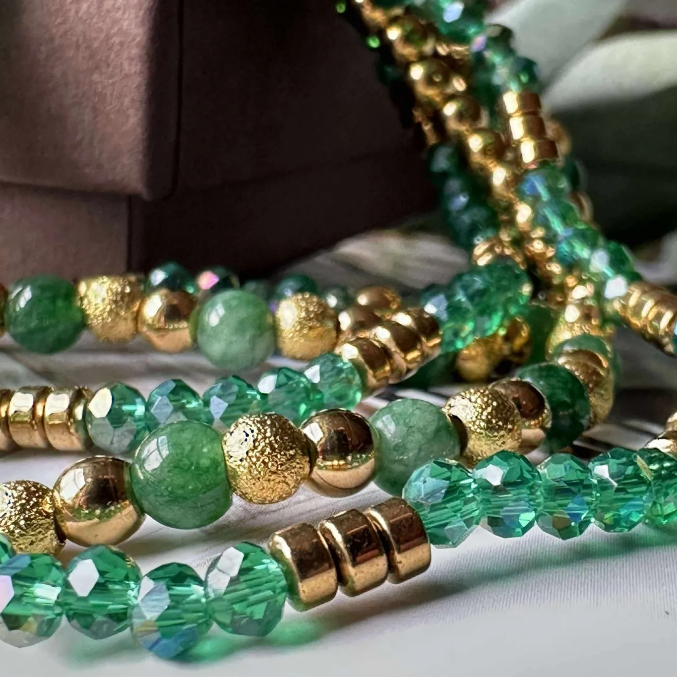 VIAMAJA Armbånd<Armbånd Ofelia Emerald - Sæt med 5 armbånd