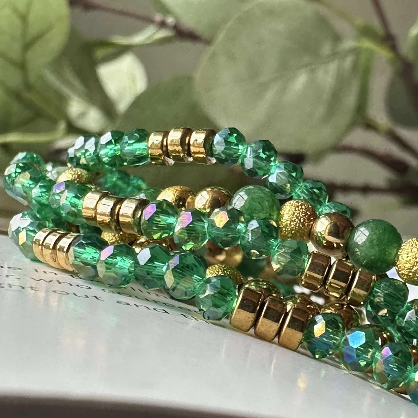 VIAMAJA Armbånd<Armbånd Ofelia Emerald - Sæt med 5 armbånd