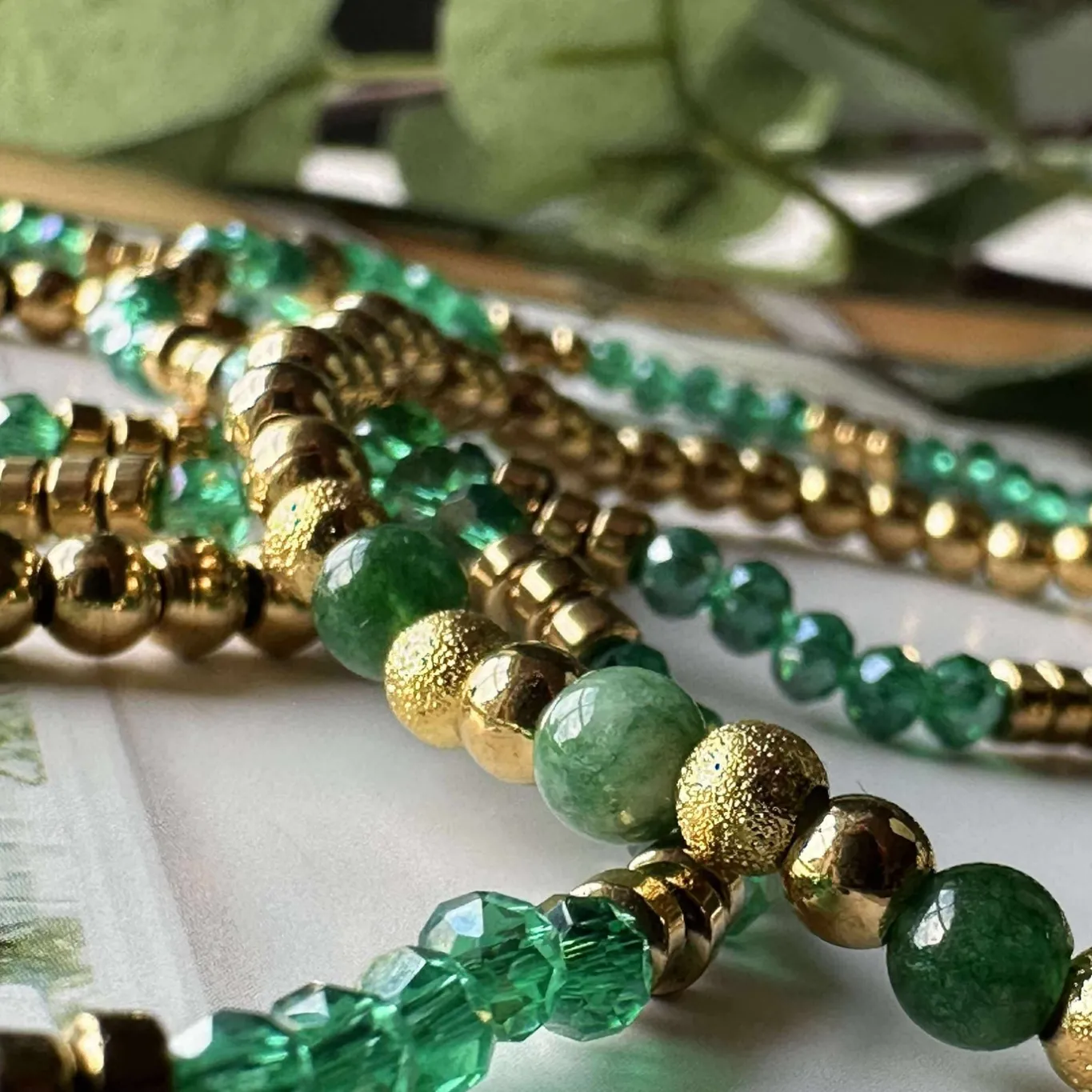 VIAMAJA Armbånd<Armbånd Ofelia Emerald - Sæt med 5 armbånd