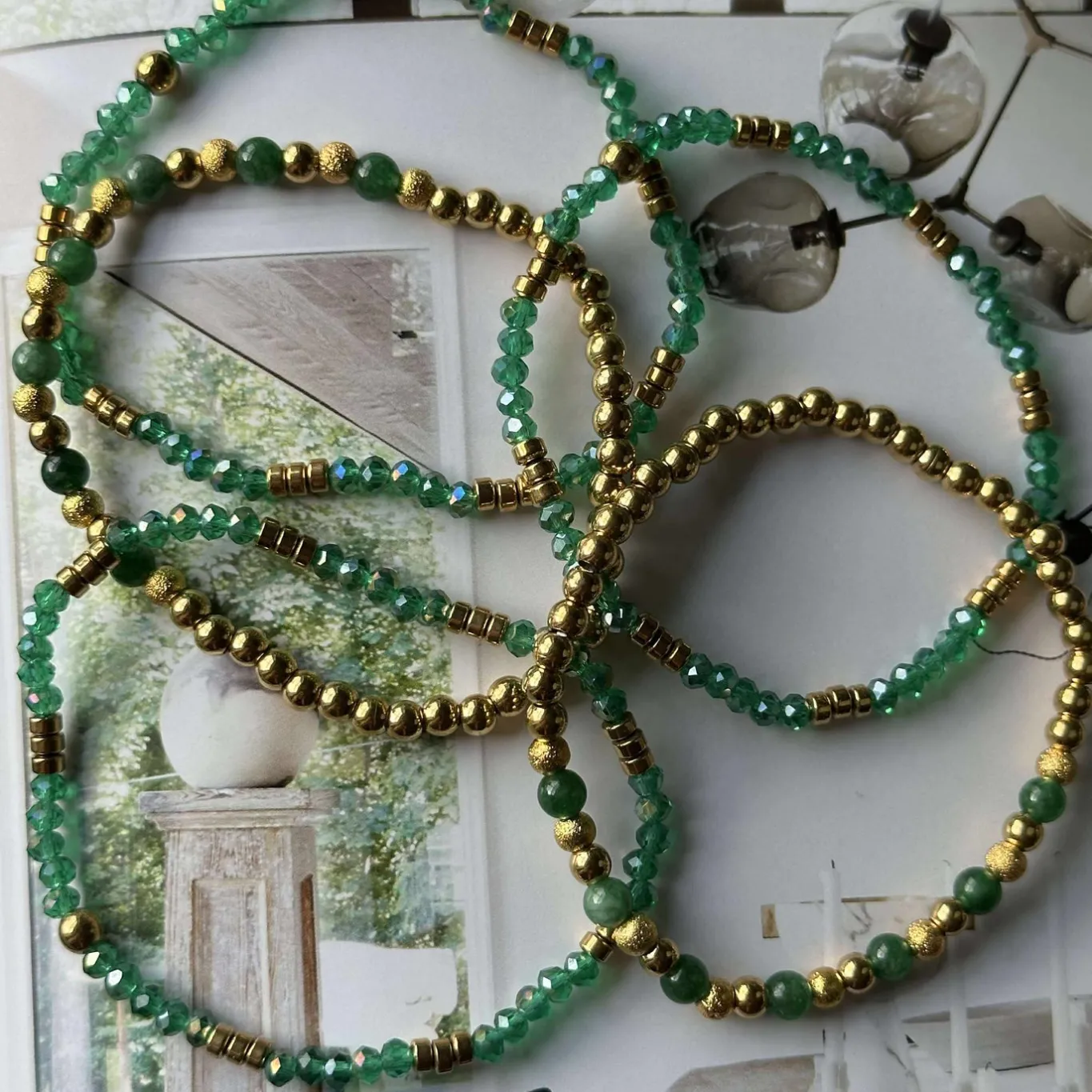 VIAMAJA Armbånd<Armbånd Ofelia Emerald - Sæt med 5 armbånd