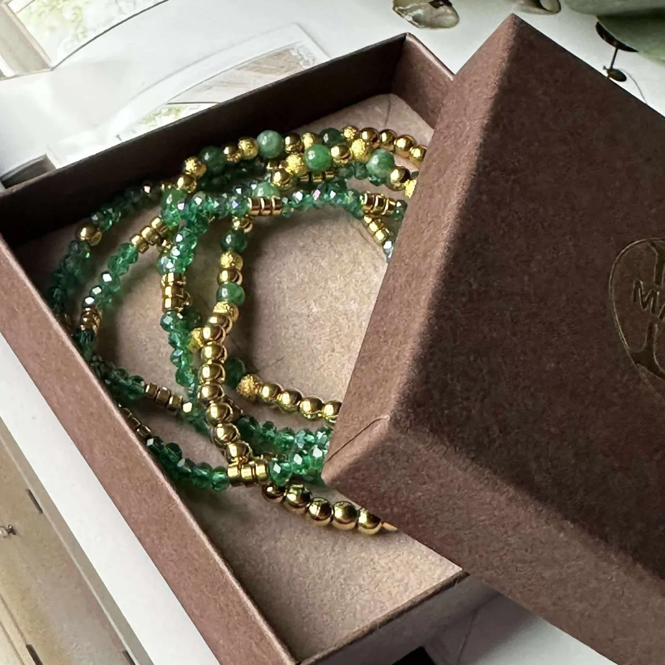 VIAMAJA Armbånd<Armbånd Ofelia Emerald - Sæt med 5 armbånd