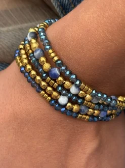 VIAMAJA Armbånd<Armbånd Ofelia Navy - Sæt med 5 armbånd