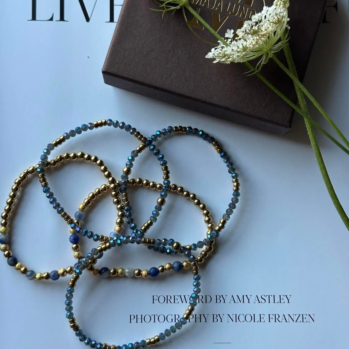VIAMAJA Armbånd<Armbånd Ofelia Navy - Sæt med 5 armbånd