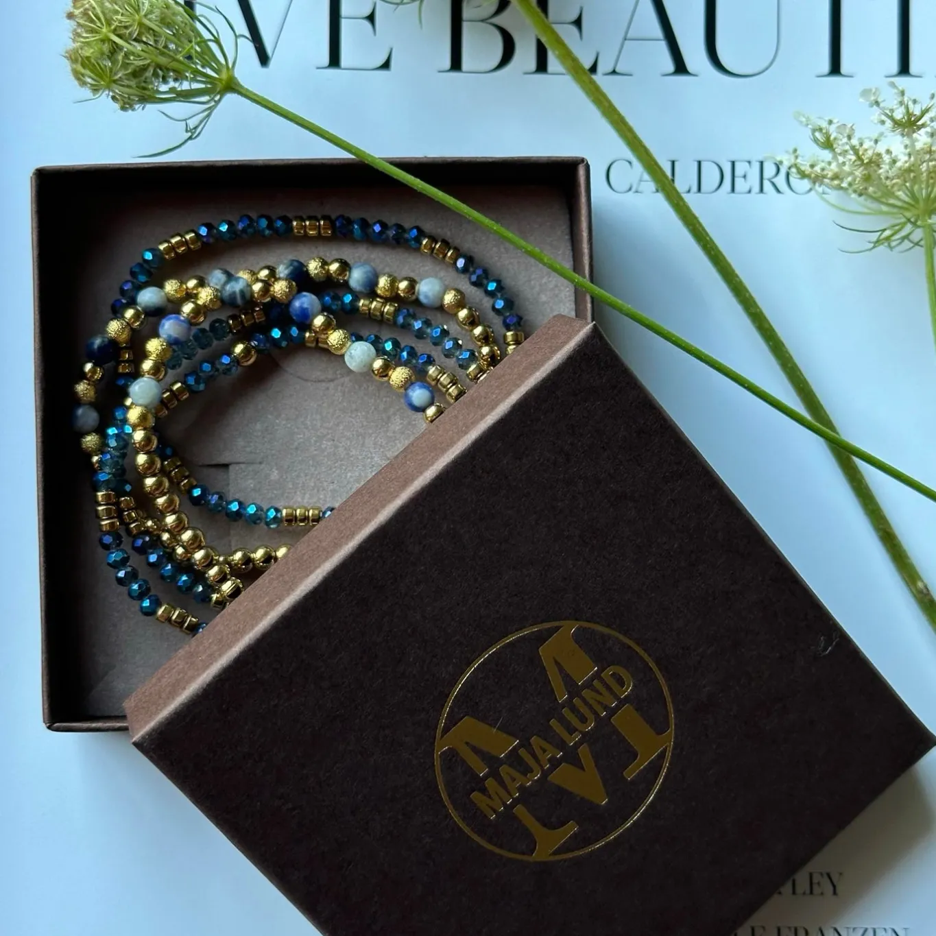 VIAMAJA Armbånd<Armbånd Ofelia Navy - Sæt med 5 armbånd