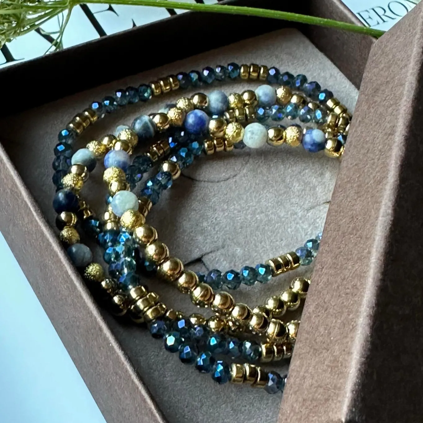 VIAMAJA Armbånd<Armbånd Ofelia Navy - Sæt med 5 armbånd
