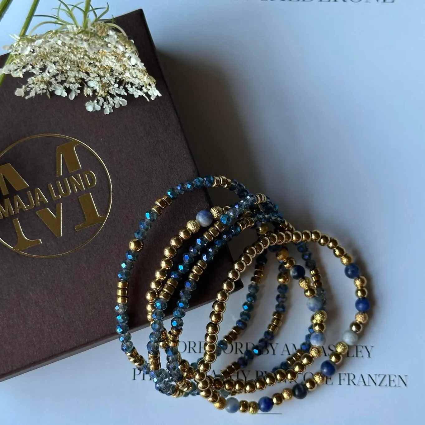 VIAMAJA Armbånd<Armbånd Ofelia Navy - Sæt med 5 armbånd