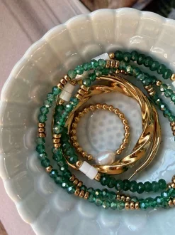VIAMAJA Armbånd<Armbånd Sarabella Emerald – Sæt med 3 stk