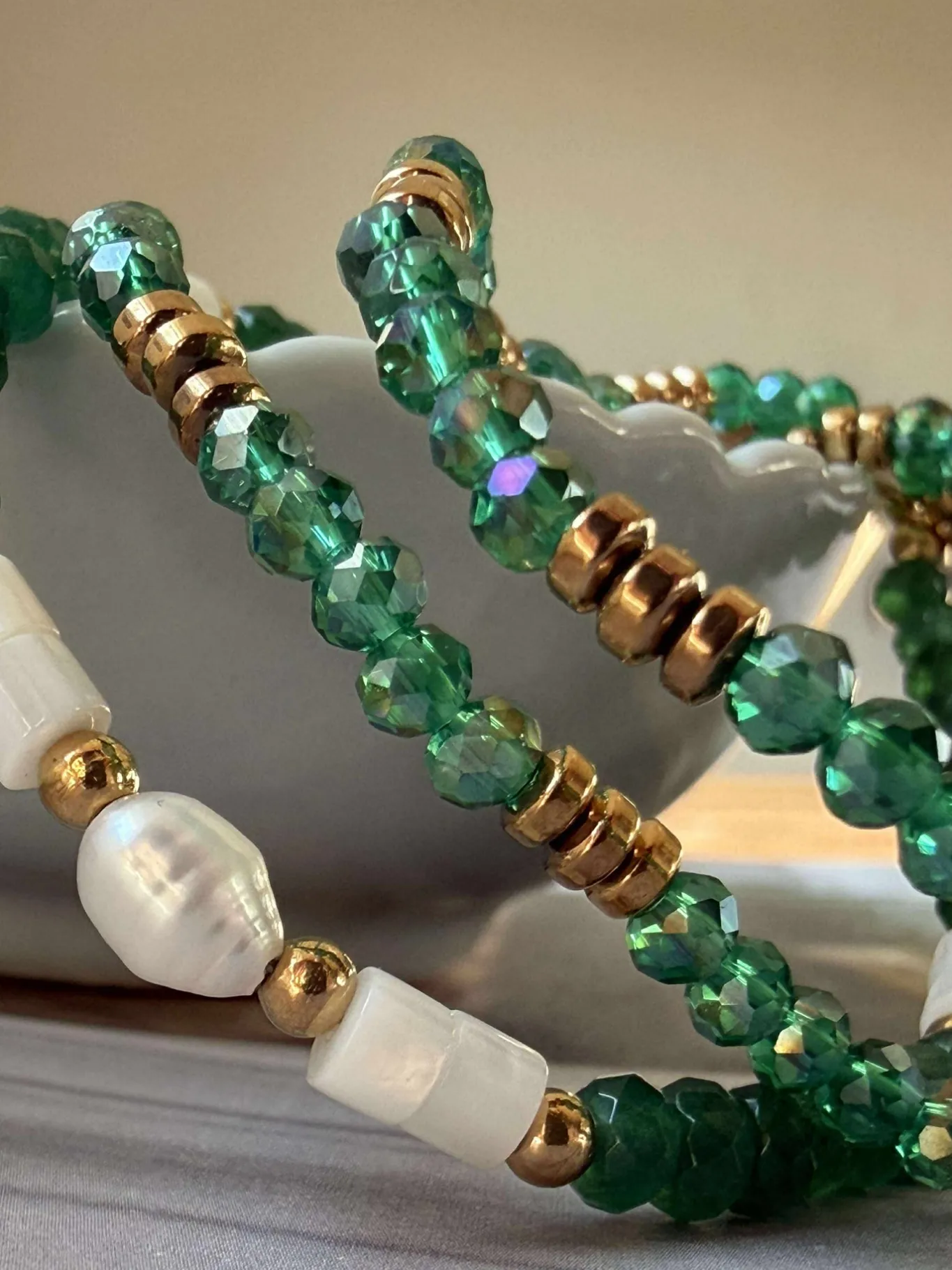 VIAMAJA Armbånd<Armbånd Sarabella Emerald – Sæt med 3 stk
