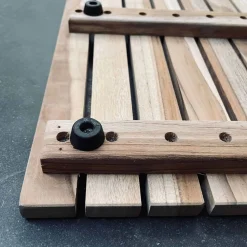 VIAMAJA Bademåtter<Bademåtte i Teak med gummifødder – 80X60cm