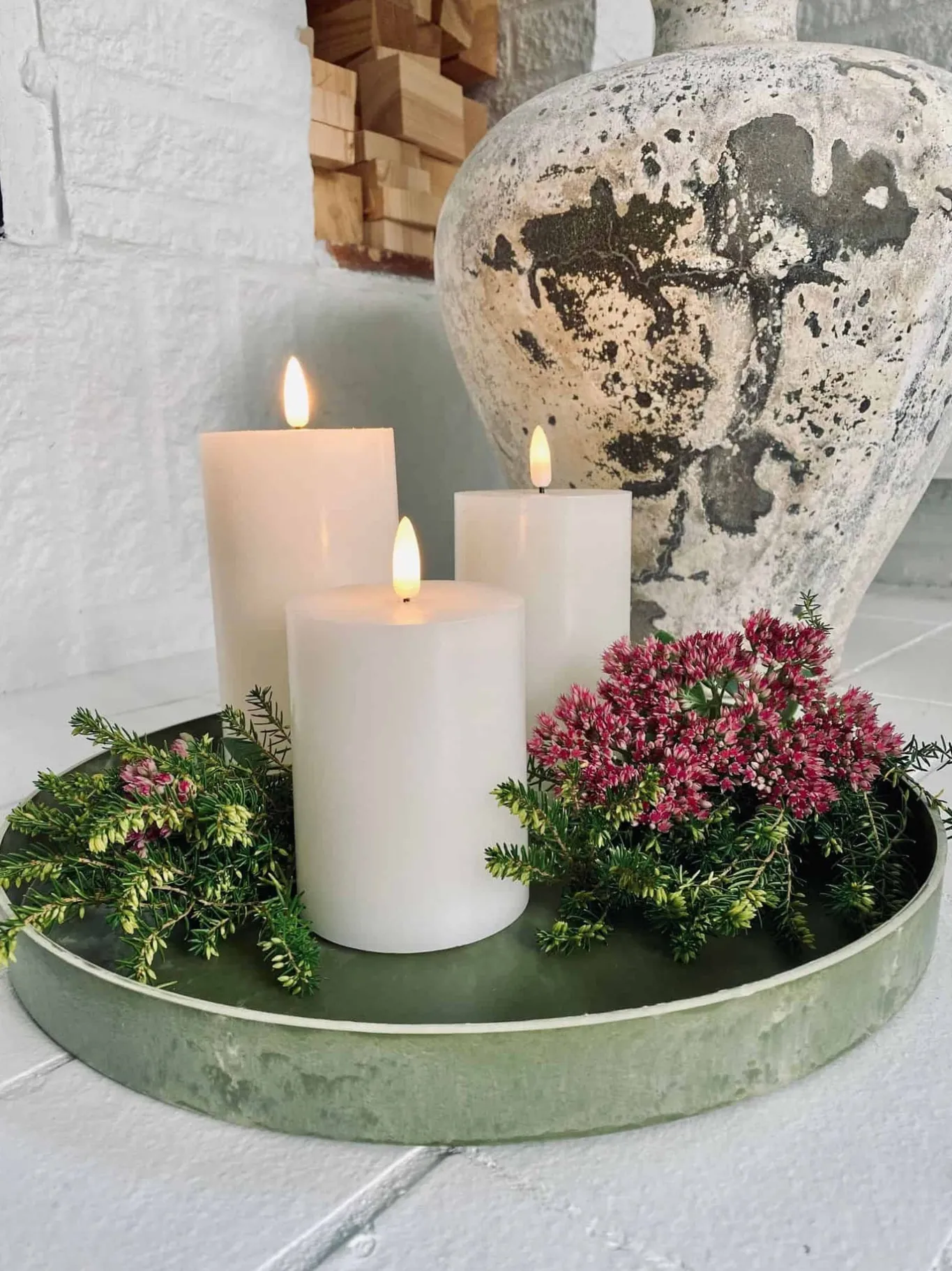 VIAMAJA Fad / Bakker<Bakke beton look – Stor grøn