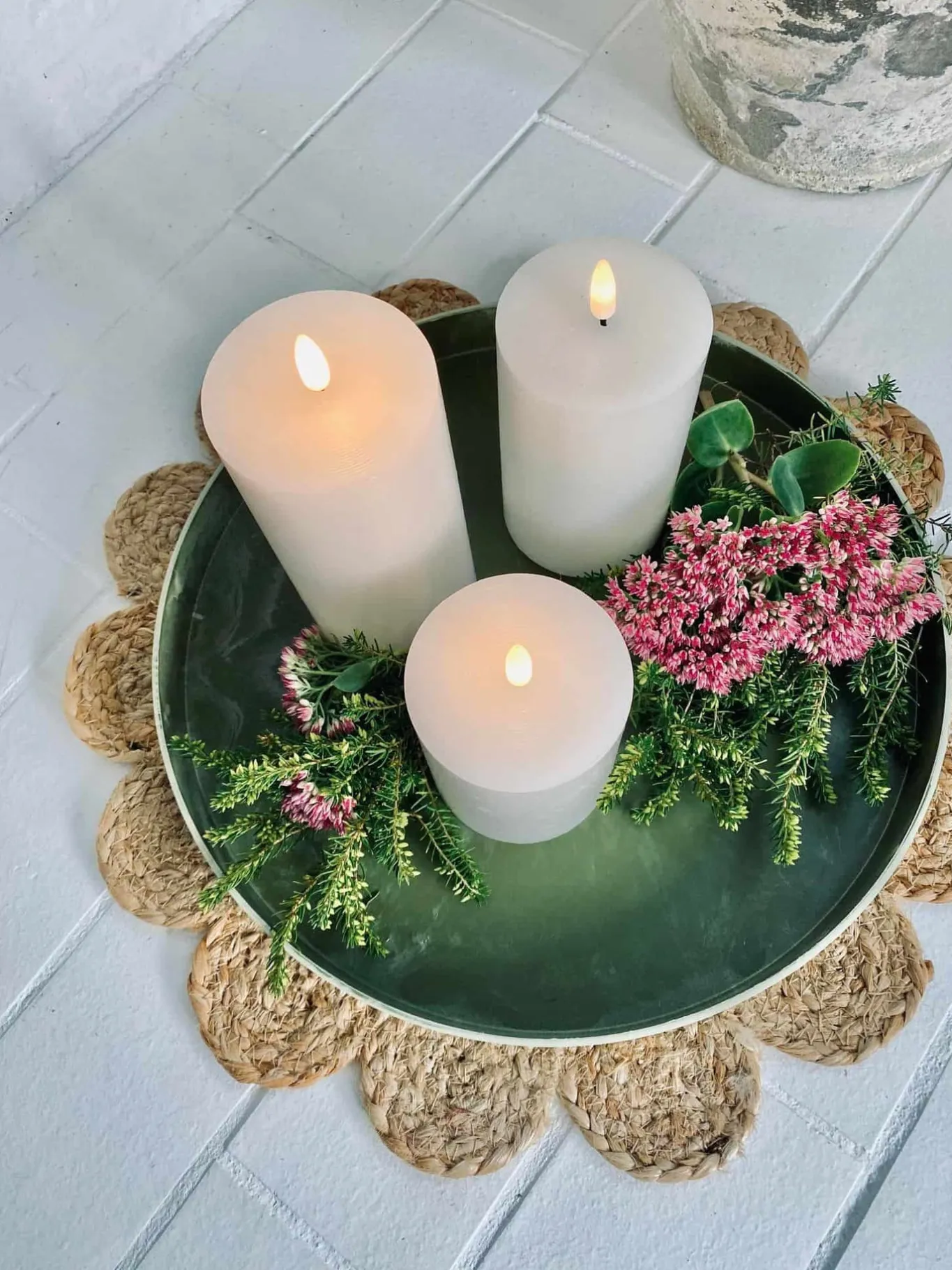 VIAMAJA Fad / Bakker<Bakke beton look – Stor grøn