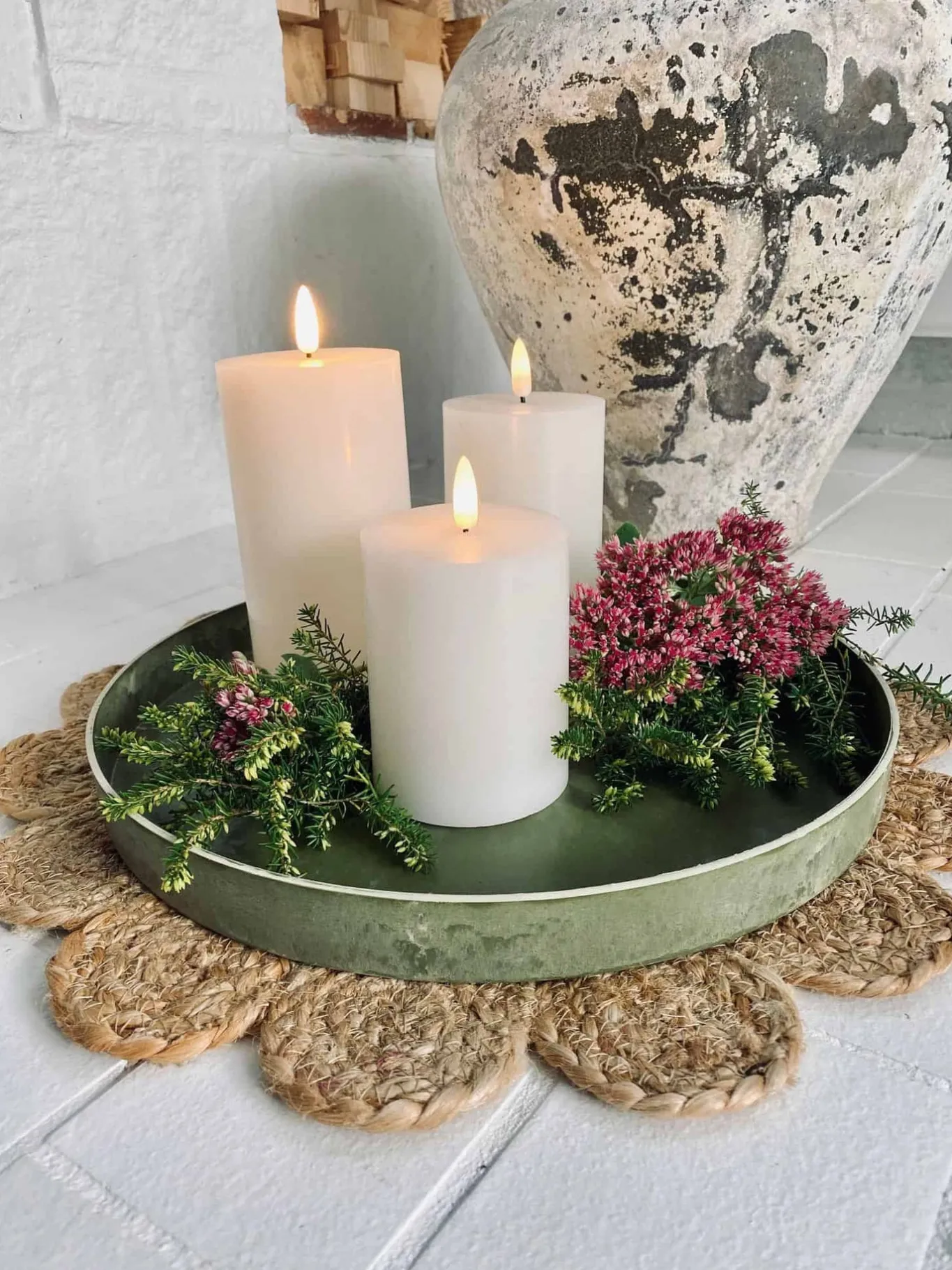 VIAMAJA Fad / Bakker<Bakke beton look – Stor grøn