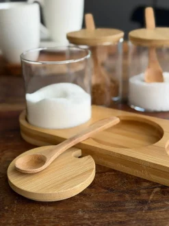 VIAMAJA Køkken Opbevaring<Bakke sæt med bakke, 3 glas og skeer