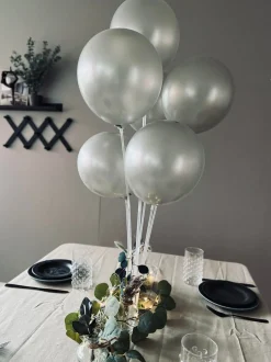 VIAMAJA Højtider<Balloner - Sølv 18 stk