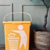 VIAMAJA Skraldespande|Køkken Opbevaring<BIO Spand med låg 12 liter - GUL