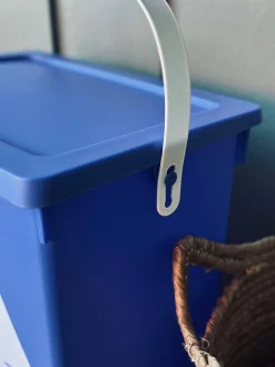 VIAMAJA Skraldespande|Køkken Opbevaring<BIO Spand med låg 12 liter - BLÅ
