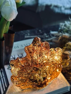 VIAMAJA Lamper|Mushroom Lamper<Blad med led lys og timer - Flere farver
