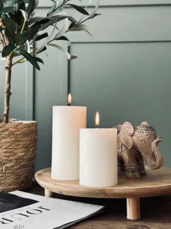 VIAMAJA Lys Og Led|Stearinlys<Bloklys i offwhite – 7 x 14 cm