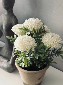 VIAMAJA Blomster|Påske<Blomst i rustik potte - Hvid