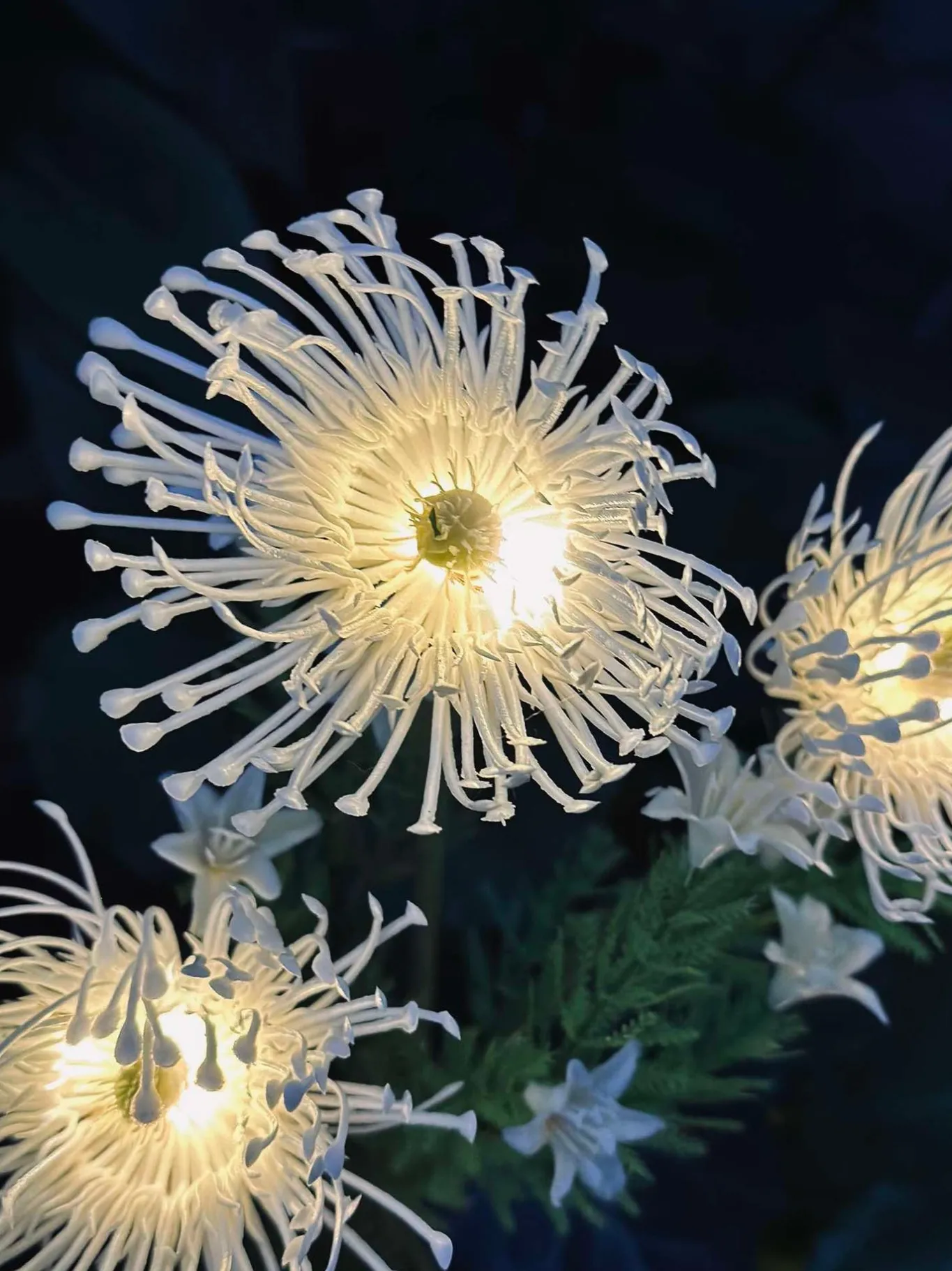 VIAMAJA Lys Og Led|Udendørs Led<Blomst med solceller - Spider Lili hvid