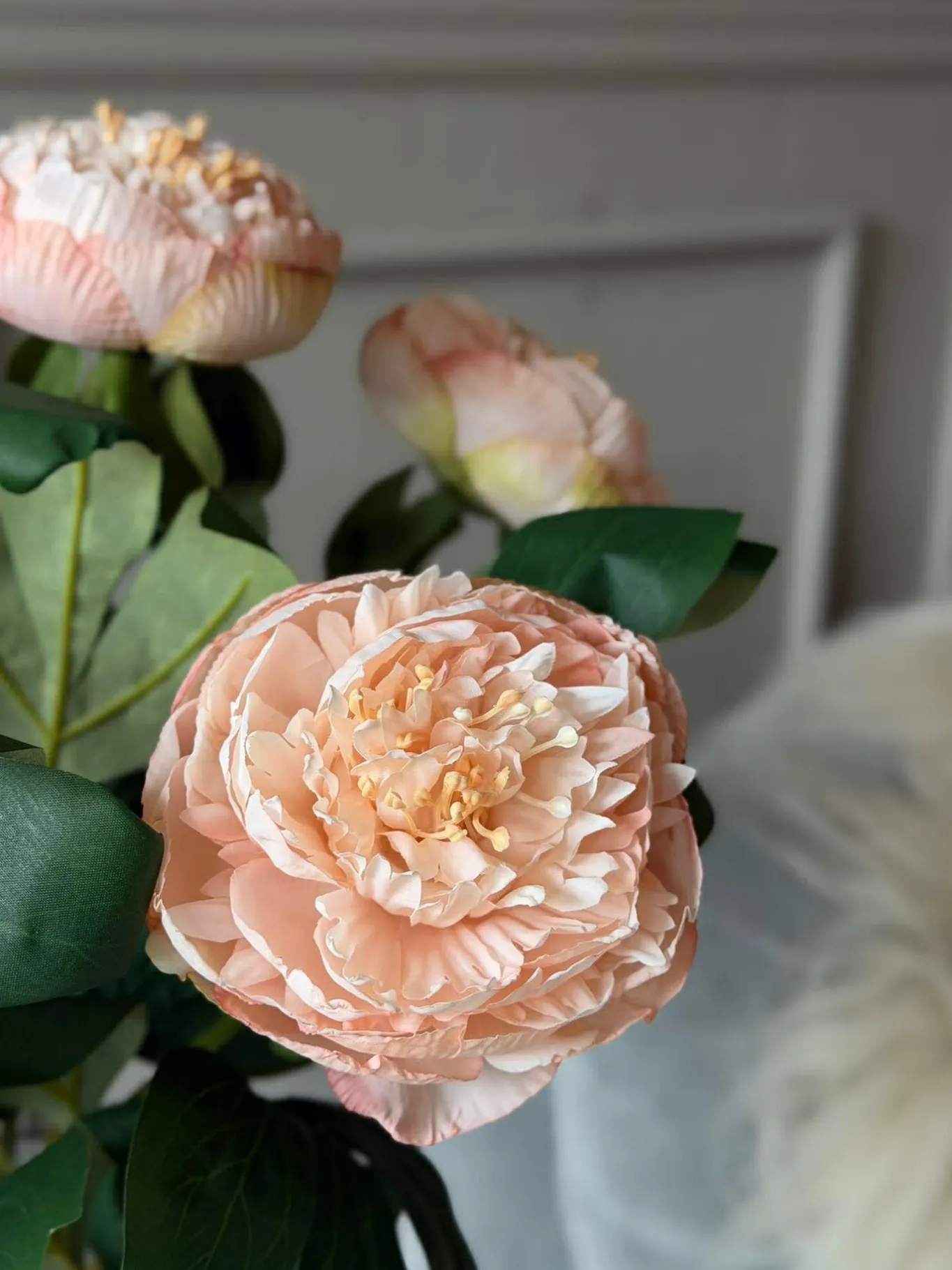 VIAMAJA Blomster<Blomst Pæon - Sart rosa 70cm