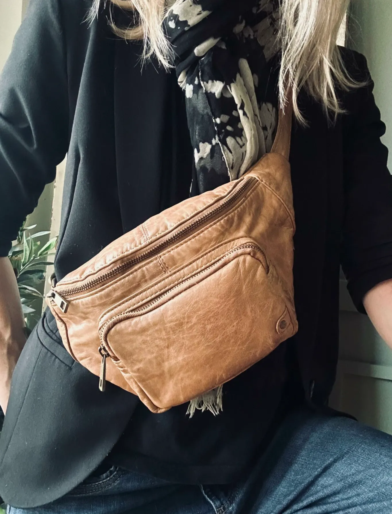 VIAMAJA Bæltetasker<Bæltetaske i vintage look CLASSY - Camel