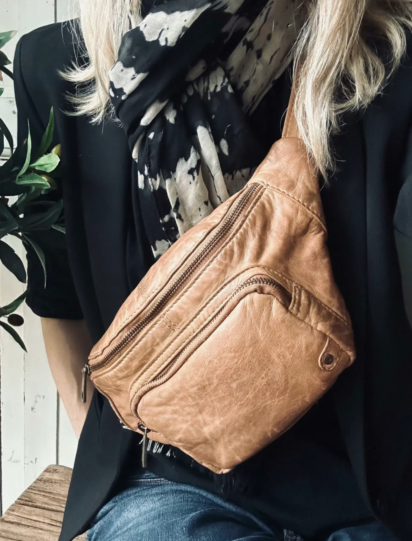 VIAMAJA Bæltetasker<Bæltetaske i vintage look CLASSY - Camel