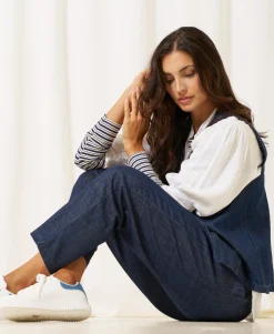 VIAMAJA Bluser<Bluse Christel strib - Navy / Creme