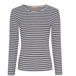 VIAMAJA Bluser<Bluse Christel strib - Navy / Creme
