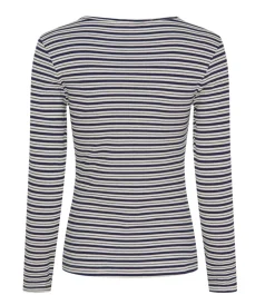 VIAMAJA Bluser<Bluse Christel strib - Navy / Creme