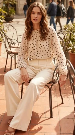 VIAMAJA Bluser<Bluse DOTS - beige