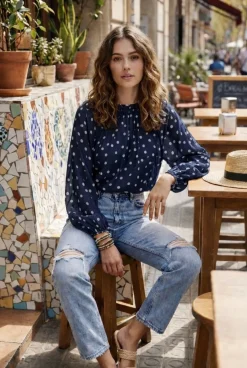 VIAMAJA Bluser<Bluse DOTS - blå
