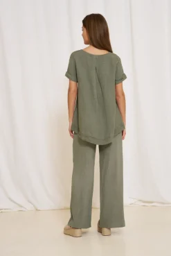VIAMAJA Bluser<Bluse hørmix – Military