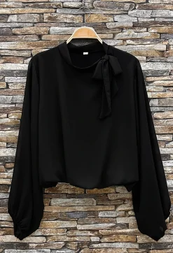 VIAMAJA Bluser<Bluse m. Sløjfe - Black