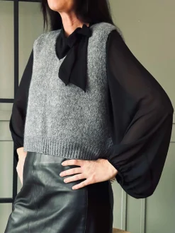 VIAMAJA Bluser<Bluse m. Sløjfe - Black