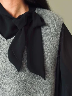 VIAMAJA Bluser<Bluse m. Sløjfe - Black