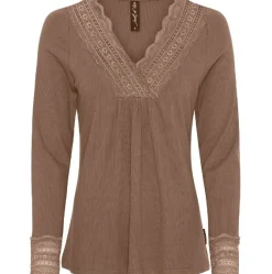 VIAMAJA Bluser<Bluse med blonde – Brown