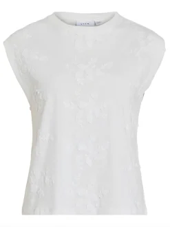 VIAMAJA Bluser<Bluse SASJA uden ærmer med broderi