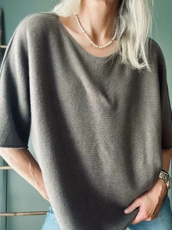 VIAMAJA Bluser<Bluse Sia Taupe – Oversize