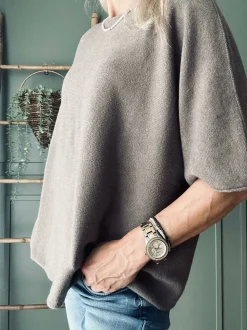 VIAMAJA Bluser<Bluse Sia Taupe – Oversize