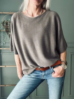 VIAMAJA Bluser<Bluse Sia Taupe – Oversize