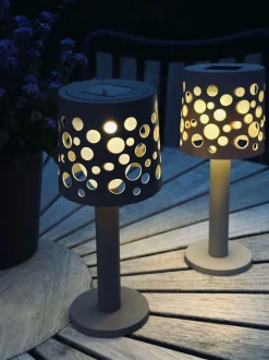 VIAMAJA Lys Og Led|Udendørs Led<Bordlampe med solceller - Mørk beige