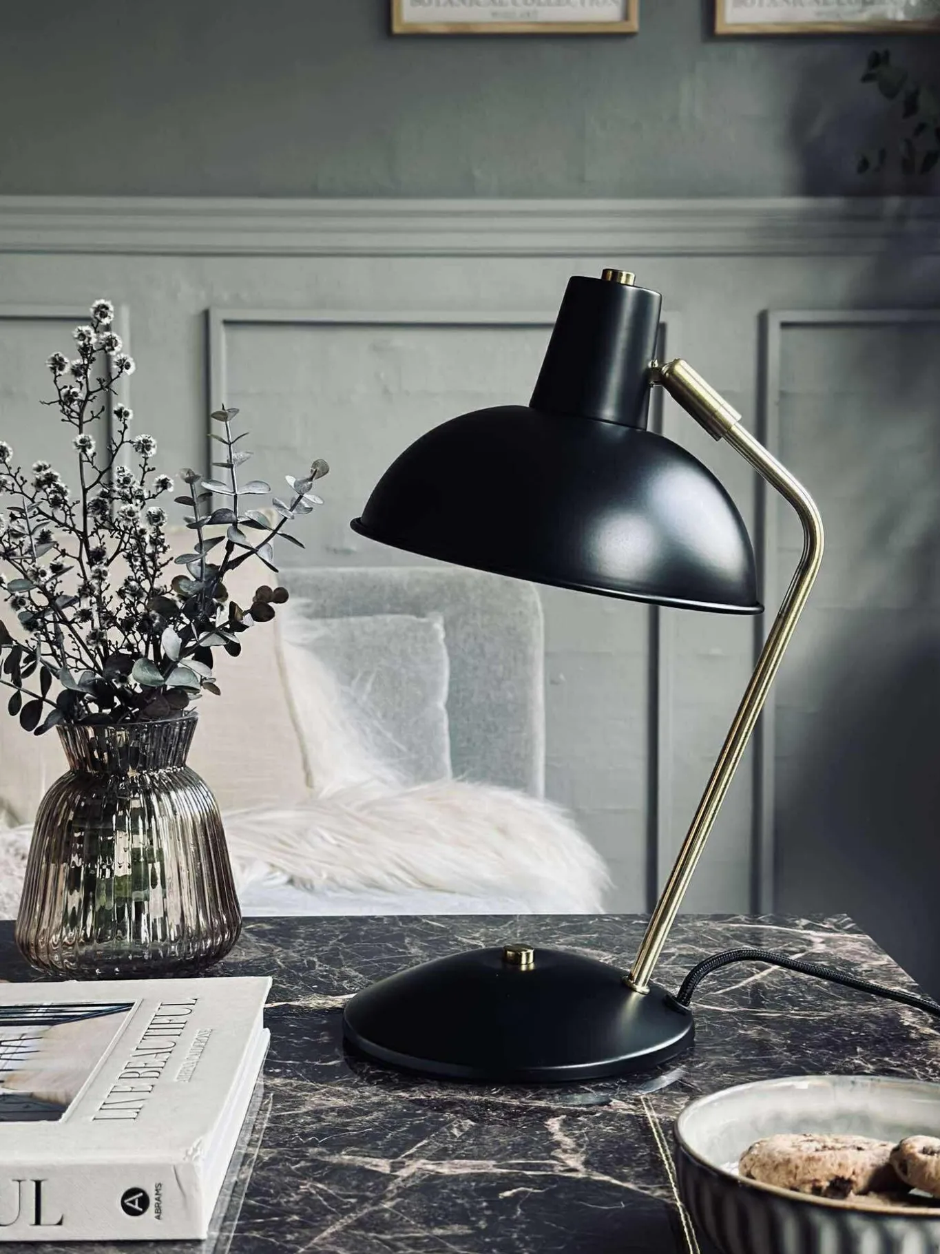 VIAMAJA Lamper<Bordlampe Retro - Sort / guld