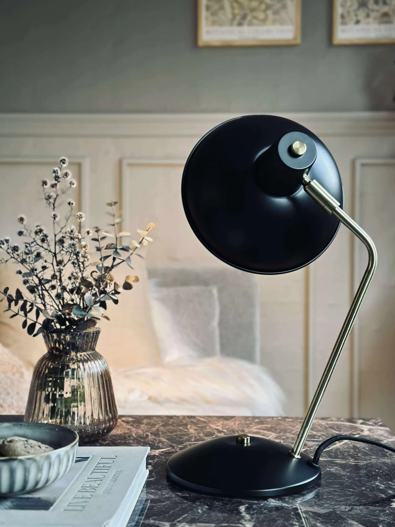 VIAMAJA Lamper<Bordlampe Retro - Sort / guld