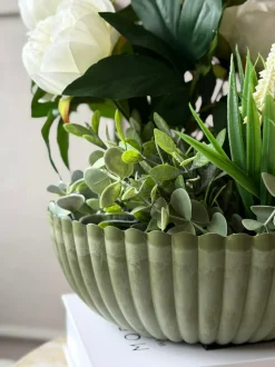 VIAMAJA Urtepotter|Interiør<Bowl i beton look - Grøn