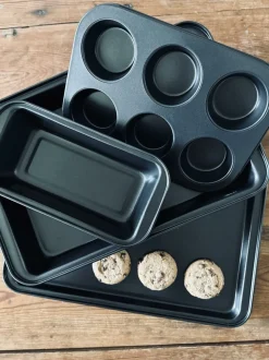 VIAMAJA Alt Til Bagning<Bradepander og forme – Sæt af 4 stk Non Stick