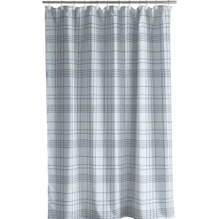 VIAMAJA Tilbehør Til Badeværelse<Bruseforhæng - Tartan linen blue - 180 cm x 200 cm